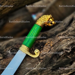 Handmade Zulfiqar Sword Islamic Gift,  Hazrat Ali A.S Sword, Wall Art Engraved Gift, Muslim Personalized Gift, Carbon Steel