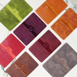 Personalized Genuine Leather Passport Wallet– Slim Travel Passport Holder– Handmade Passport Case with Card or Cash Pockets– Gift Her or Him