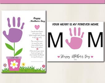 Mother's Day Handprint Flower Art | DIY Keepsake (PDF)