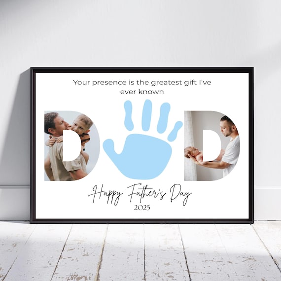 Father's Day Handprint Template | Kids DIY Gift (Digital Print)