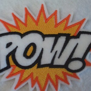 POW super hero embroidered iron on patch image 4