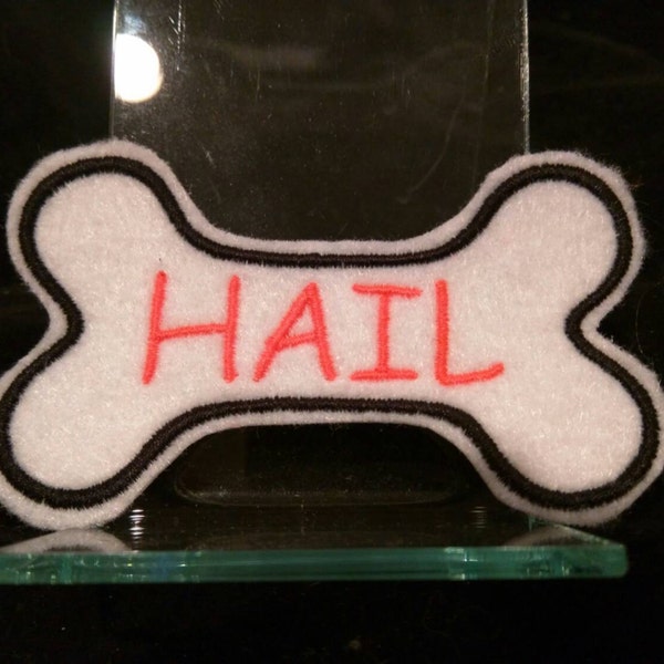Customized Embroidered Dog Bone Iron On name Patch for your dog