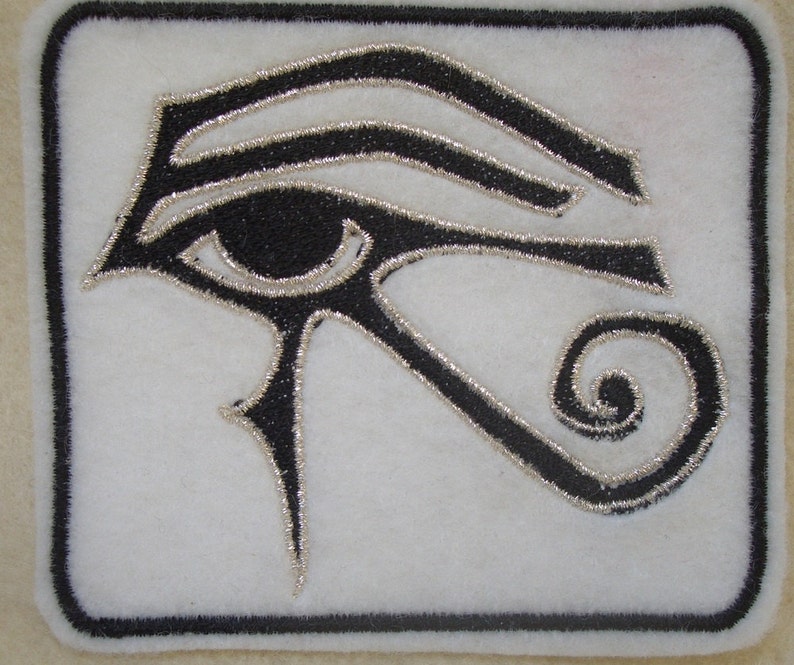 Eye of Ra, Eye of Horus embroidered iron on patch image 3