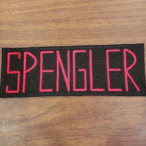 Ghostbusters inspired SPENGLER xl iron on patch