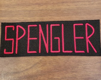 Ghostbusters inspired SPENGLER xl iron on patch