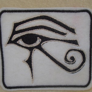 Eye of Ra, Eye of Horus embroidered iron on patch image 1