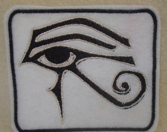 Eye of Ra, Eye of Horus embroidered iron on patch