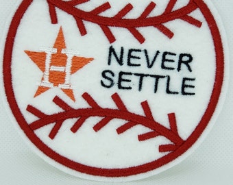 Houston Astros themed inspired baseball embroidered iron on patch