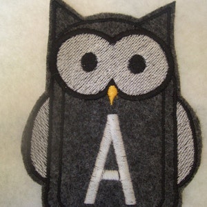 personalized owl embroidered iron on patch