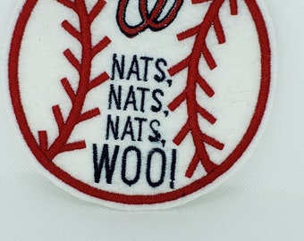 Nationals inspired baseball embroidered iron on patch