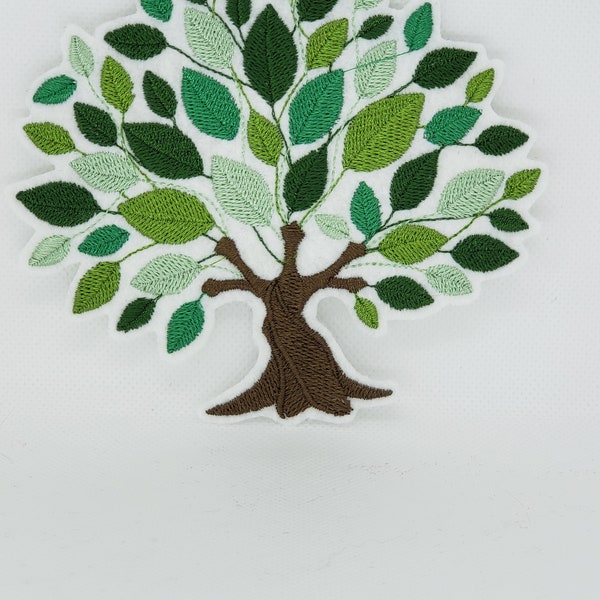 Tree of life embroidered iron on patch