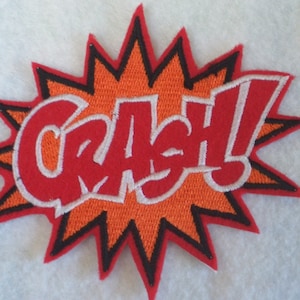 CRASH Superheld gestickter Aufnäher