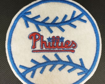 Phillies  inspired embroidered baseball iron on patch
