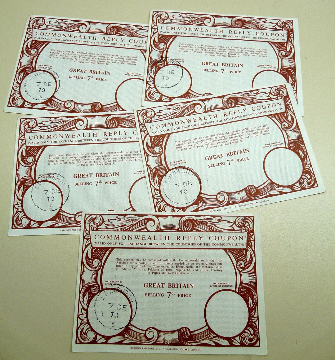 Commonwealth Coupons Stamps Great Britain Edinburgh Vintage 1970 Etsy