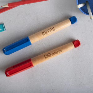 Füller personalisiert mit Namen | LAMY abc Füllhalter aus Holz mit Gravur | Schreiblernfüller  Geschenk Schulanfang & Schulkind