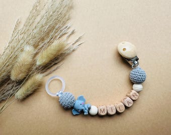 Personalisierte Schnullerketten mit Tier