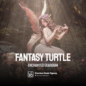 Enchanted Fantasy Turtle Figure – Ultra-Detailed 3D-Printed Resin Model Kit Collectible Miniature Statue