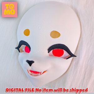 Kigurumi, Lion Head Base, Fursuit 3D STL print, Smug Expression, eyelashes, Lion Fursona, Decora style, Fursuit maker, Tomodachi Fursuits