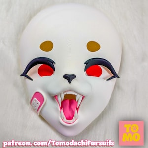 Kigurumi Style, Lion Head Base, Fursuit 3D print, Open jaw, Fangs, eyelashes, Lion Fursona, Decora style, Fursuit maker, Tomodachi Fursuits