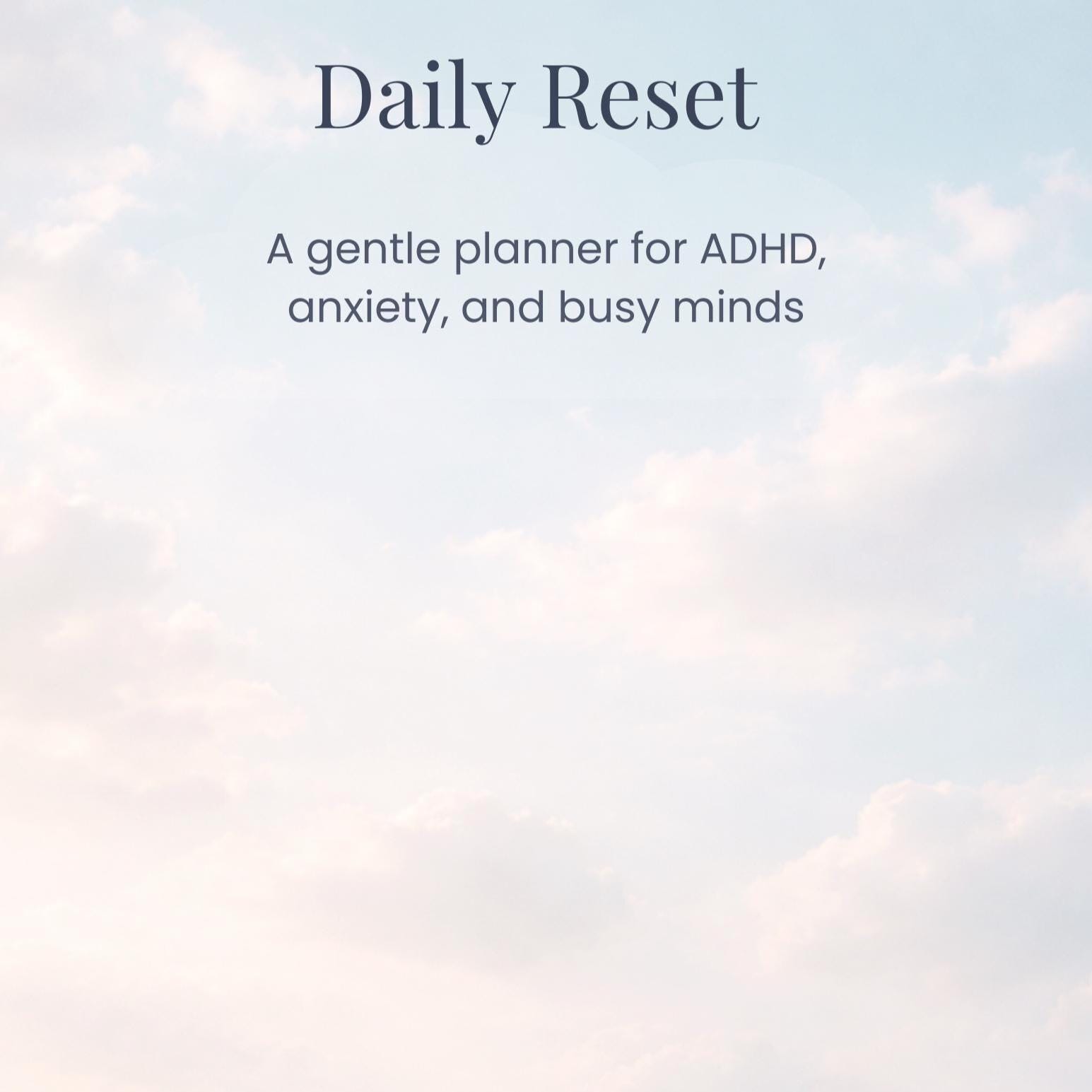 ADHD Daily Planner | Gentle Focus Reset (digital Download) - Etsy