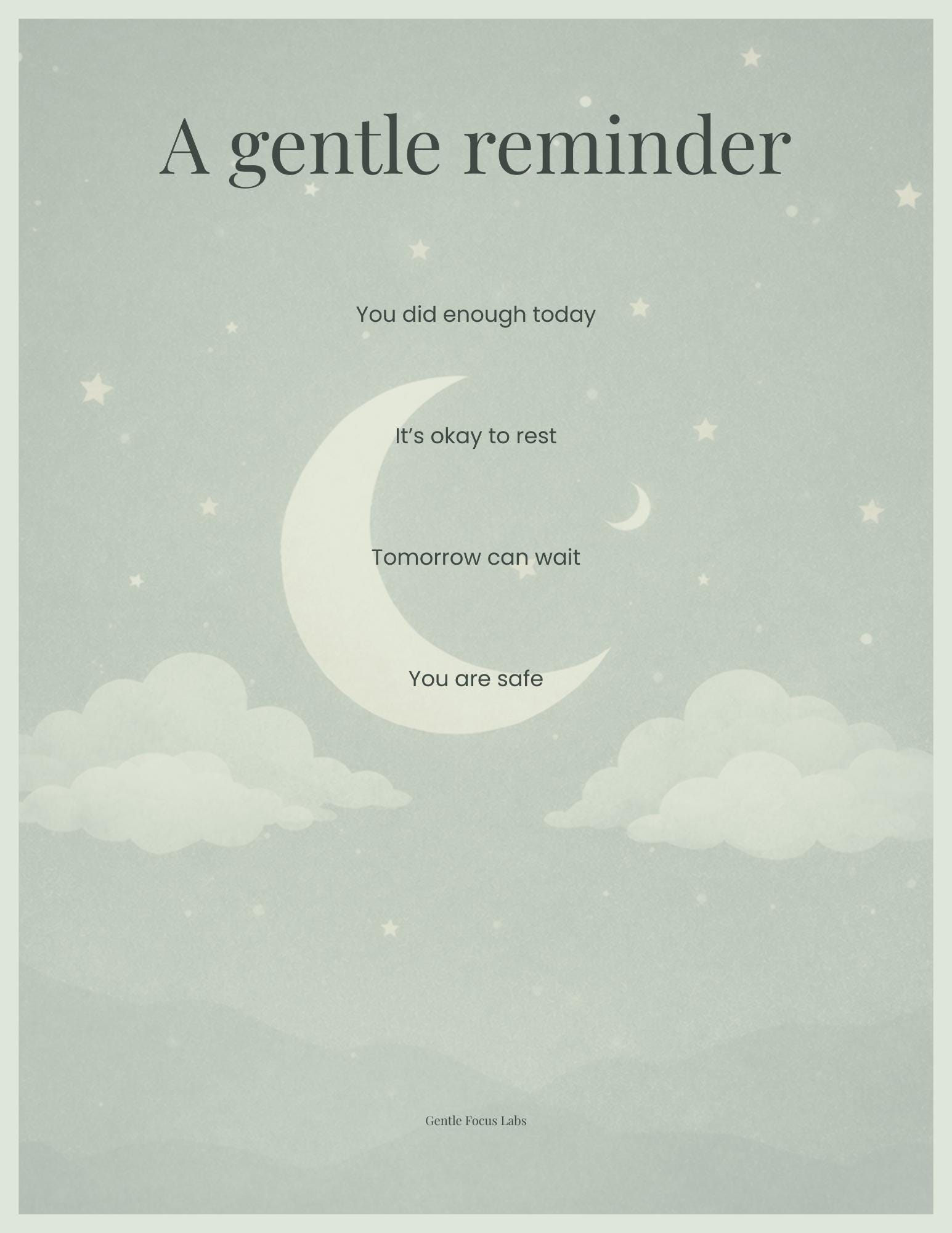 Adhd Racing Thoughts ADHD Anxiety Night Reset | Sleep Planner for Racing Thoughts | Bedtime ...