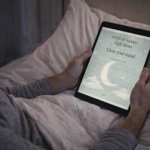 ADHD Anxiety Night Reset | Sleep Planner for Racing Thoughts | Bedtime ...