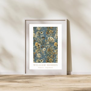Vintage Botanical: William Morris  Digital Wall Art Print, Exhibition Art Print, William Morris Inspired Poster, Vintage Wall Art
