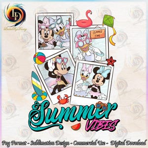 Cartoon zomer T-shirt ontwerp, schattig stripfiguur, Summer Vibes png, zomertijd png, preppy zomer png, commercieel gebruik, digitaal bestand
