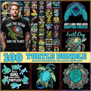Turtle PNG Bundle, Cute Sea Turtle Clipart Png, Sea Life Designs, Turtle Shirt Designs, Funny Turtle Quotes, Commercial Use, Digital File
