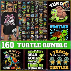 Turtle PNG Bundle, Sea Life Designs, Cute Sea Turtle Clipart Png, Turtle Shirt Designs, Funny Turtle Quotes, Commercial Use, Digital File