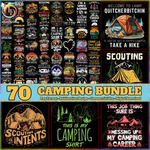 Camping PNG Bundle, Campfire Png, Camping Plan Png, Camping Party Png, Vacation Family Png, Camping Designs, Commercial Use, Digital File