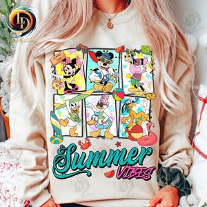 Cartoon zomer T-shirt ontwerp, schattig stripfiguur, Summer Vibes png, zomertijd png, zomerfeest clipart, commercieel gebruik, digitaal bestand