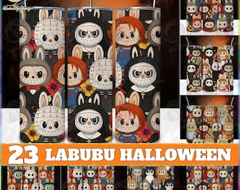 20+ Doll Halloween PNG Bundle, 20 oz Skinny Tumbler Png, Halloween Tumbler Wrap Png, Halloween Theme Png, Monster Doll Clipart, Digital File