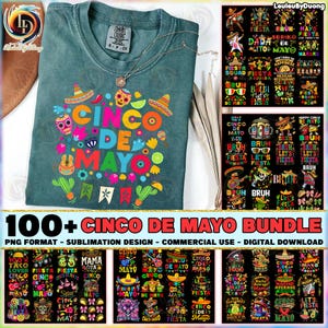 Bundle PNG Cinco De Mayo, tequila mexicaine, fête mexicaine, Fiesta, chapeau nachos, sublimation design png, usage commercial, fichier numérique