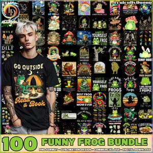 Funny Frog Png Bundle, Cute Frog, Funny Frog Quotes Png, Frog Sublimation Design Png, Funny Shirt Design Png, Commercial Use, Digital File