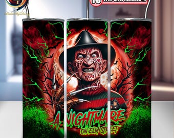Horror Character Png, 20oz Skinny Tumbler Png, Halloween Horror Tumbler Wrap, Killer Halloween Tumbler Png, Nightmare Png, Digital File