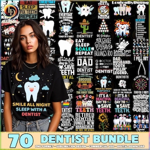 Dentist PNG Bundle, Dental Png, Funny Dental Quotes Png, Dental Hygienist, Dentist Shirt Designs Png, Commercial Use, Digital File