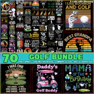 Paquete de imágenes PNG de golf, paquete de imágenes PNG del día del juego, amante del golf, swing de golf, imágenes prediseñadas de pelota de golf, diseño de camiseta de golf, uso comercial, archivo digital