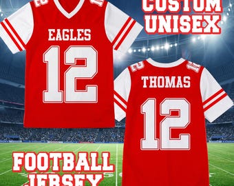 Custom American Football Jersey, Personalized Name Football Jersey, Football Jerseys Name, Game Day, Outfit For American Football Fan