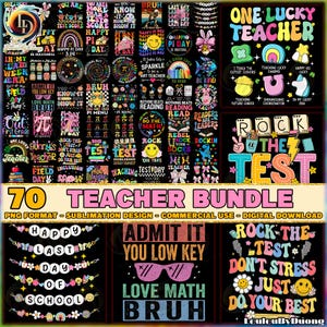 Teacher PNG Bundle, Teacher Appreciation, Teacher Lover Png, Teacher Vibes, Teacher School Png, Teacher Shirt Design Png, Digital File