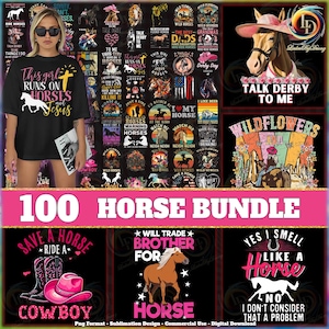 Horse PNG Bundle, Funny Horse Shirt Designs, Horse Clipart Png, Hilarious Horse Designs, Cowboy-Cowgirl Png, Commercial Use, Digital File