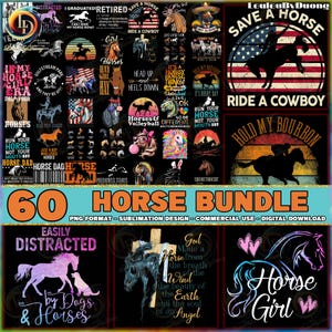 Horse PNG Bundle, Funny Horse Png, Cartoon Horse Clipart Png, Hilarious Horse Designs, Cowboy-Cowgirl Png, Commercial Use, Digital File
