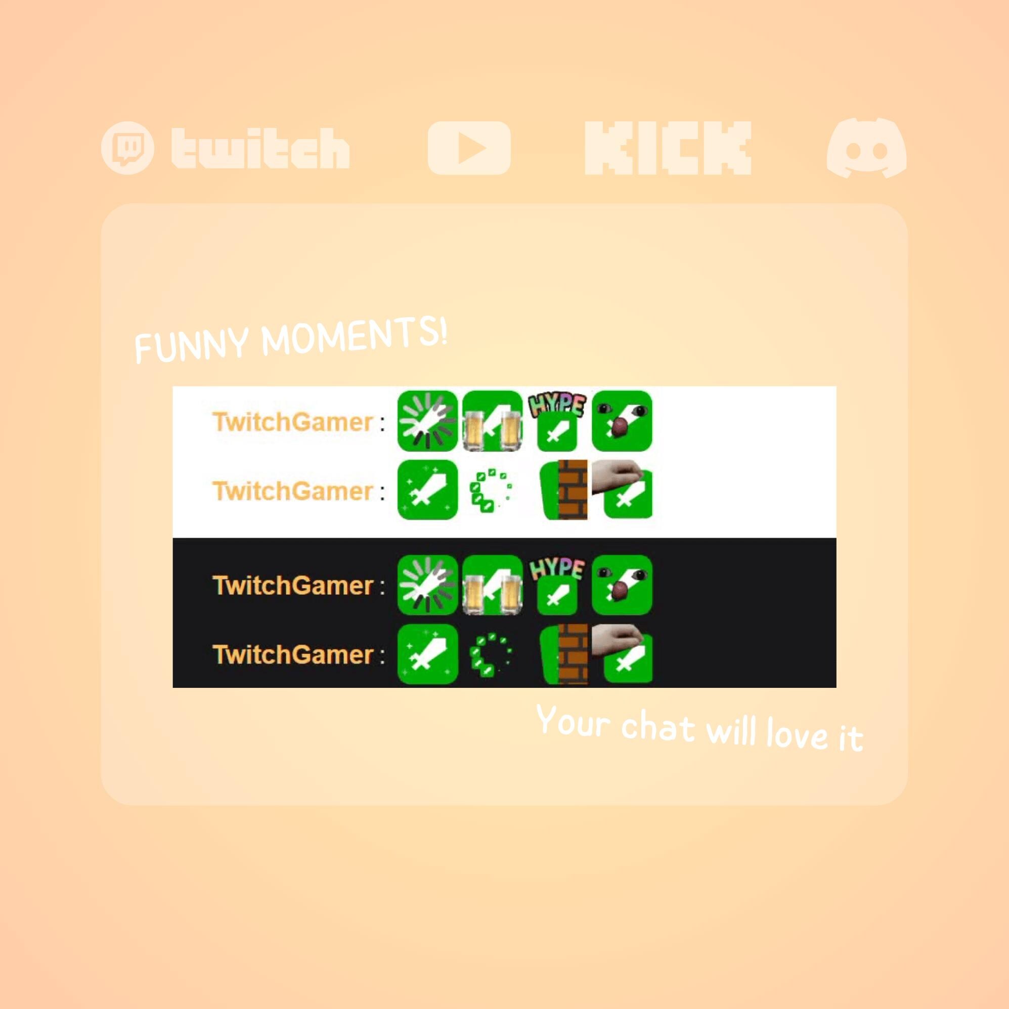 Twitch Mod Emotes Set – Mods Praise, Pat Pat, Hype & Funny Mod ...