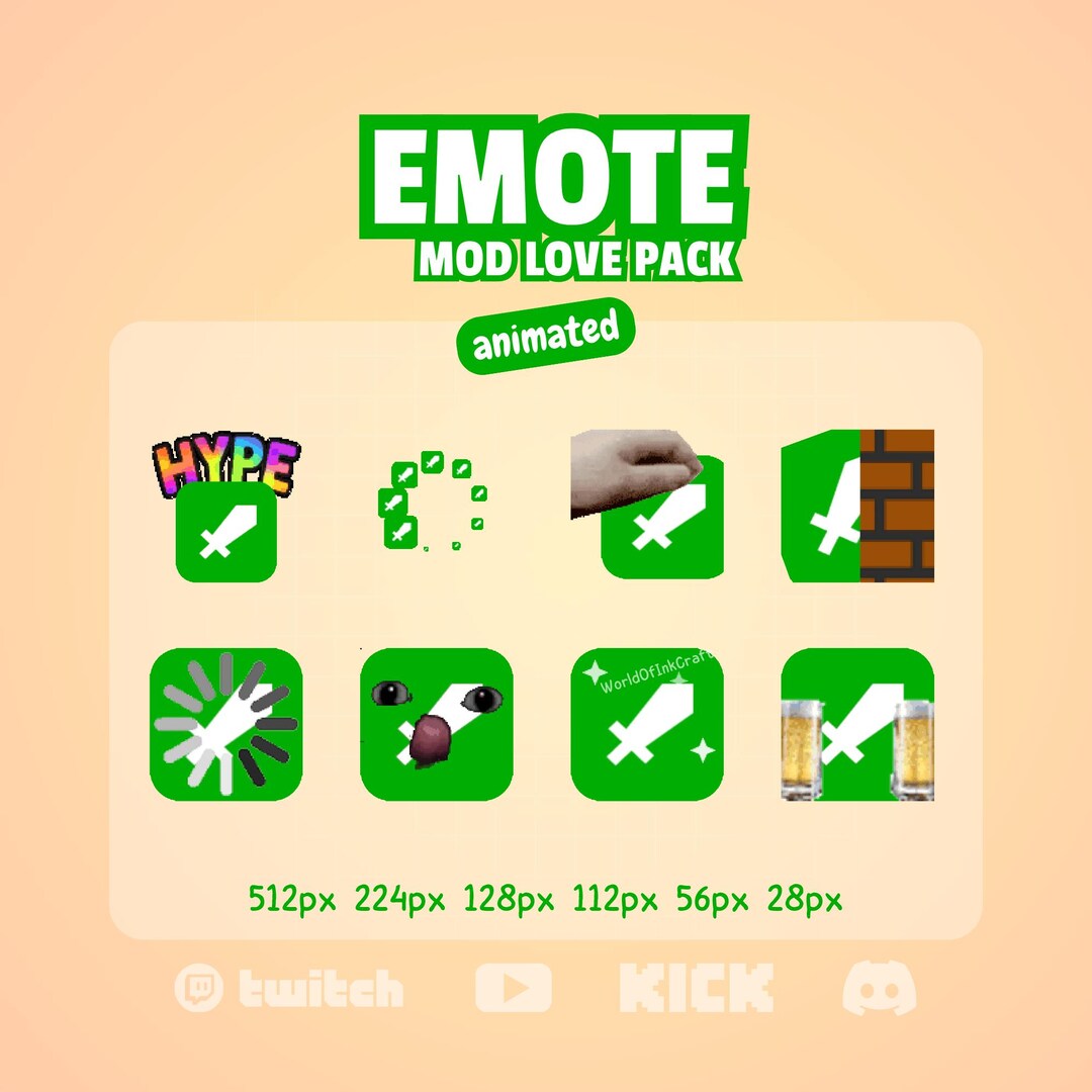 Twitch Mod Emotes Set – Mods Praise, Pat Pat, Hype & Funny Mod ...