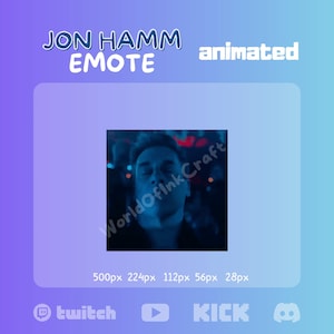 Emote Disco di Jon Hamm animata – Emote animata per Twitch, Kick, Trovo, YouTube, Discord