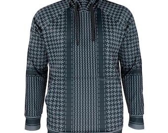 Shemagh Pattern Hoodie: Military Tactical Keffiyeh Sweatshirt
