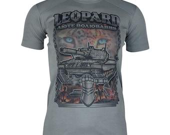 Leopard Tank Tactical T-Shirt: Coolmax Moisture-Wicking Combat Shirt