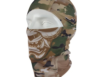 Samurai Camo Balaclava: Tactical Full Face Mask, Neck Gaiter