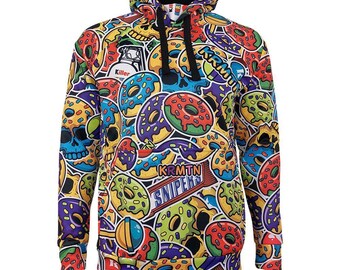 Pop Art Hoodie: Donut Graphic, Urban Streetwear