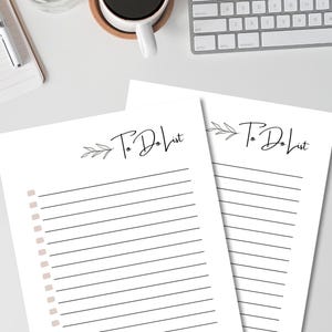 Minimalist To Do List Printable: Daily Task Planner (PDF Digital Download)